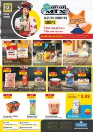 MyMINIMIX leaflet week 35 Page 1: Germes dumplings with cream cheese filling €2,99, Family ice cream roll €6,99