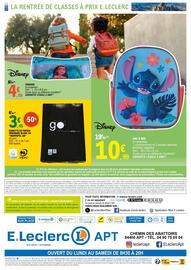 Catalogue E.Leclerc | EDITION Estivale N°4 page 8: Disney - sac à bus €10,99, Disney - trousse €4,50