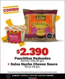 Catálogo OXXO Página 25: Pancho villa - panchitos redondos + salsa nacho cheese sauce €2.390,00