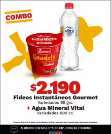 Catálogo OXXO Página 28: Gourmet - fideos instantaneos + agua mineral vital €2.190,00