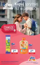 Dm drogerie markt gazetka Strona 1: DmBio Batonik owocowy €2,45, Babylove Mus owocowy, różne smaki €2,35