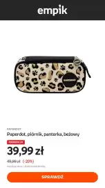 Empik gazetka tydzień 35 Strona 4: Piórnik Paperdot panterka beżowy €39,99