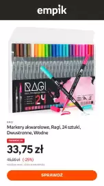 Empik gazetka tydzień 35 Strona 6: Markery akwarelowe dwustronne wodne RAGI €33,75