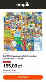 Empik gazetka tydzień 35 Strona 8: Wyprawka szkolna zestaw plastyczny Bambino XXL i Magic €155,00