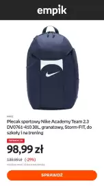 Empik gazetka tydzień 35 Strona 9: Plecak sportowy Nike Academy Team 2,3 DV0761-410 €98,99