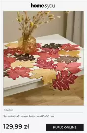 Home&You gazetka tydzień 35 Strona 3: Serweta haftowana Autumno home & you 80x80 cm €129,99