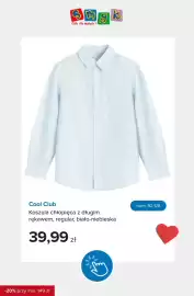 Smyk gazetka tydzień 35 Strona 16: Koszula chłopięca z długim rękawem Cool Club regular biało-niebieska €39,99