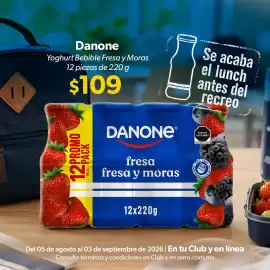 Catálogo Sam's Club semana 35 Página 3: Danone Yoghurt Bebible Fresa y Moras €109,00