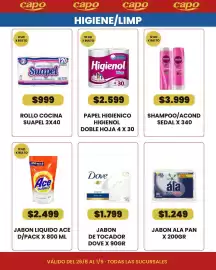 Catálogo Autoservicio Capo semana 35 Página 6: Higienol papel higienico €2.599,00, Sedal shampoo/acond €3.999,00