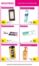 Catalogue Carrefour page 14: SIGNAL Dentifrice Integral 8 €3,39, Sanex Déodorant Atomiseur Corps €6,49