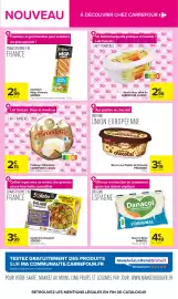 Catalogue Carrefour page 3: Danacol Yaourt à Boire €4,49, SODEBO Sandwich Méga Viennois €2,99