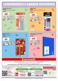 Volantino Bennet Pagina 16: Colla stick mini Pritt €4,65, Matite swano pastel Stabilo €3,98