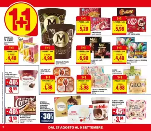 Volantino Il Gigante Pagina 6: Gelato G7 gusti assortiti €1,38, Grom gelateria gusti assortiti €4,98