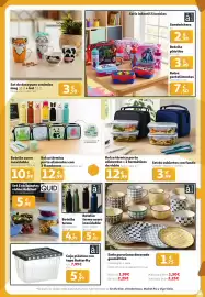 Folleto Alcampo Página 15: Botella termo acero inoxidable €4,99, à actual serie porcelana decorado geométrico €1,75