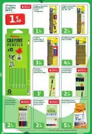 Folleto Alcampo Página 28: Auchan marcador permanente punta fina negro €1,00, Noris lápices grafito HB n°2 €4,99