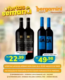 Catálogo Supermercado Bergamini Página 20: Vinho pérgola 1l tinto suave €22,99, Vinho ea tinto €49,98