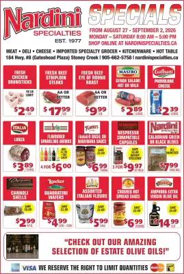 Nardini Specialties flyer (valid until 2-09)