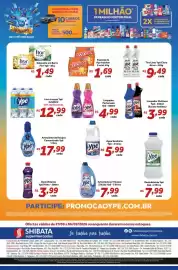 Folheto Shibata Supermercados Página 2: Desinfetante Ypê Bak €7,99, Amaciante p/ Roupas Diluído Ypê €7,99