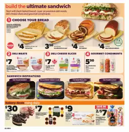 Loblaws flyer week 35 Page 6: PC squeezeable dips €5,50, PC deli sliced cheese €7,00