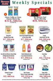 Farmer Jack's catalogue week 35 Page 15: Brunswick Shredded Mozzarella €7,99, My Muscle Chef Meals €9,99