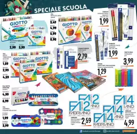 Volantino Emisfero Pagina 29: Giotto Stilnovo pastelli €5,99, Fila Giotto Turbo Maxi pennarelli €2,99