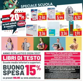 Volantino Emisfero Pagina 33: SELEX matita HB €1,91, SELEX buste in PPL forate lisce formato A4 €3,36