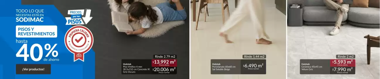 Catálogo Constructor Sodimac Página 4: Holztek - hortzek porcelanato 60x60 cm sal soluble beige €6.490,00