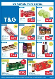 T&G Flugblatt Seite 1: Eristoff Vodka €9,99, Villacher Märzen Kiste €14,40