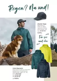 Tchibo Eduscho Flugblatt Seite 19: Allwetter-Kappe €12,99, Unisex-Regenjacke €19,99