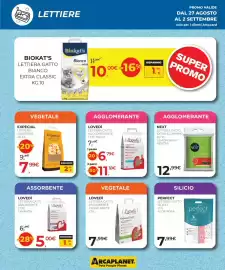 Volantino Arcaplanet Pagina 14: Lettiera gatto Next €12,99, Expecial lettiera universal €7,99