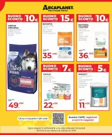 Volantino Arcaplanet Pagina 17: Natural Trainer Sensitive Crocchette Cane €36,99, Vivicat multipack busta gatto €22,49