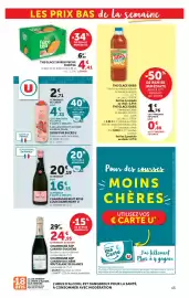 Catalogue U Express page 13: LOUIS DANREMONT U CHAMPAGNE BRUT ROSE €16,15, Fuze tea €4,41