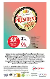 Catalogue U Express page 16: President Camembert €0,73