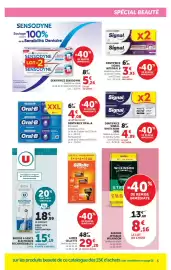 Catalogue U Express page 5: Oral-B Dentifrice €4,08, WILKINSON RASOIRS JETABLES €8,16