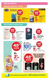 Catalogue Hyper U page 12: BIC RASOIRS JETABLES FEMME €2,98, Nair Bandes de cire corps €3,84