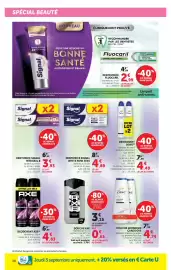 Catalogue Hyper U page 18: AXE DOUCHE €3,15, Dove Douche Advanced Care €4,74