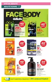 Catalogue Hyper U page 20: Gillette Rasoirs jetables €9,78, BIC RASOIRS €3,84