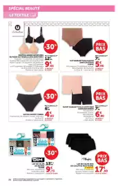 Catalogue Hyper U page 26: SLIP OU SHORTY FEMME €4,83, SHORT GAINANT TAILLE HAUTE SANS COUTURES FEMME €6,90