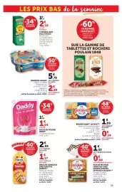 Catalogue Hyper U page 35: Jacquet Burger Geant €1,43, Daddy Sucre en poudre €1,04