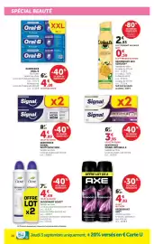 Catalogue Super U page 10: Dove deodorant €4,49, Oral-B DENTIFRICE €4,08