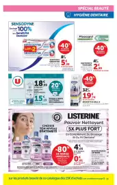 Catalogue Super U page 11: SENSODYNE DENTIFRICE €5,26, Oral-B Brossettes €19,74