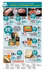 Catalogue Super U page 26: Viande Bovine Faux Filet €13,49, VERCORAI VERCORS LAIT €10,49