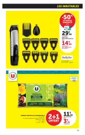 Catalogue Super U page 31: U Terreau horticole et rempotage €11,38, BaByliss Tondeuse Barbe Lithium T812E €14,99