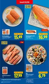 Catalogue Lidl semaine 36 page 11: KAI Plateau de sushis €6,79, Farci au saumon et aux Saint-Jacques €15,49