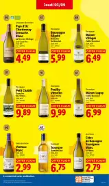 Catalogue Lidl semaine 36 page 27: Domaine du Bouchat Bourgogne Aligoté €5,99, Louis Dailly Pouilly-Vinzelles €9,99