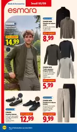 Catalogue Lidl semaine 36 page 44: ESMARA MEN Chemise en velours côtelé €8,99, ESMARA MEN Pantalon en velours homme €9,99
