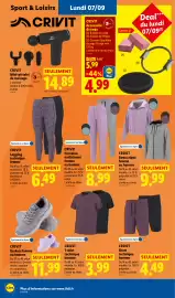 Catalogue Lidl semaine 36 page 56: CRIVIT T-shirt technique homme €3,99, CRIVIT Sweat zippé €9,99