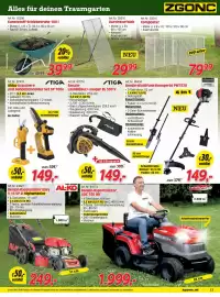 Zgonc Flugblatt Seite 13: STIGA Akku-Astschere und Gehölzschneider Set SP 100e €149,00, Komposter €79,99