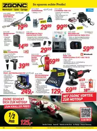 Zgonc Flugblatt Seite 18: Diesel- und Heizölpumpen-Set erba €249,00, Handseilwinde erba €29,99