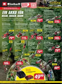 Zgonc Flugblatt Seite 4: Akku-Heckenschere GE-CH 36/65 Li Solo €149,00, Akku-Kettensäge GE-LC 18/25 Li Solo €79,99